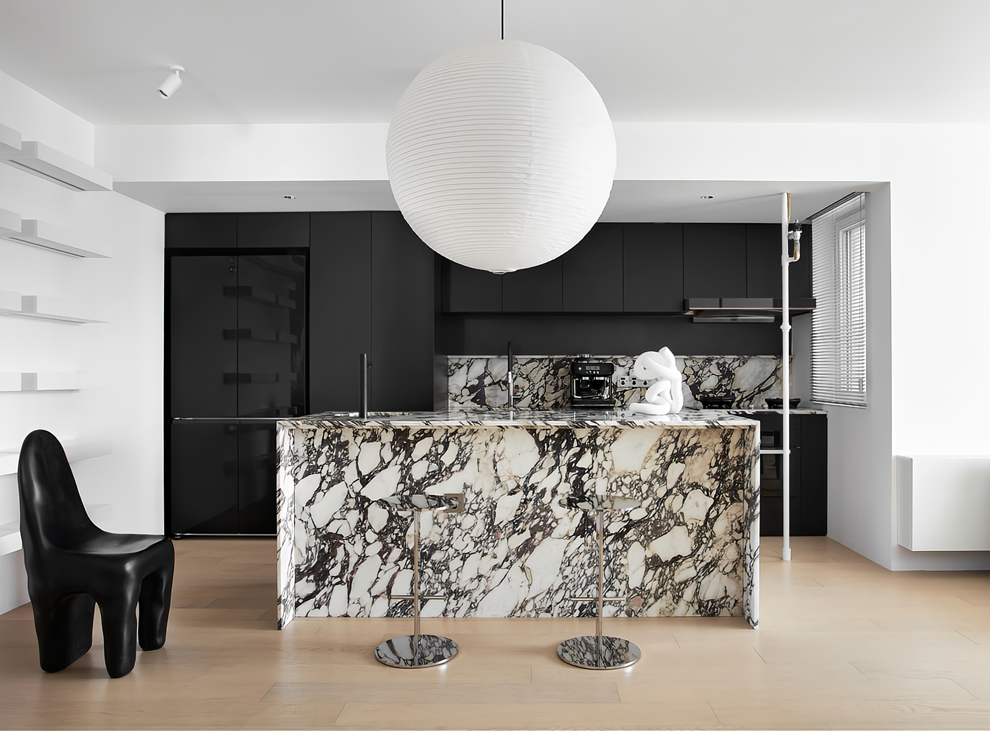 宝格丽大理石打造的小家丨中国北京丨NOTHING DESIGN-17