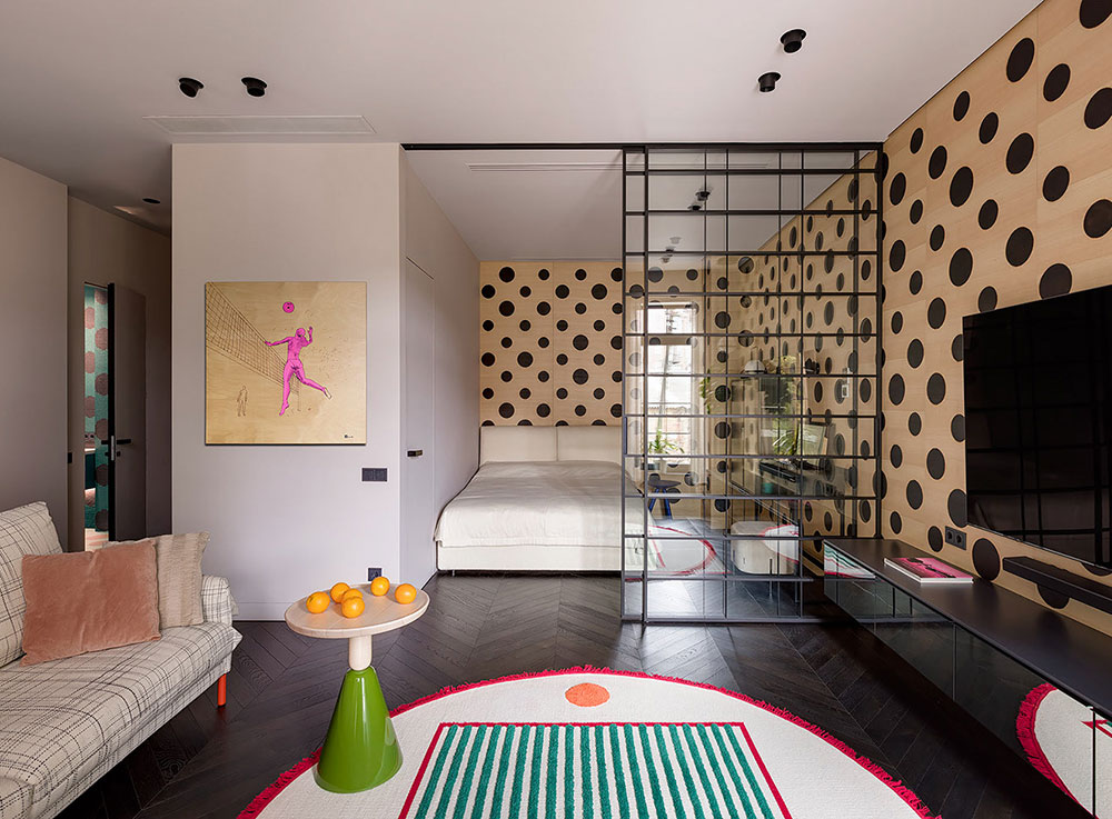 乌克兰 Dnipro 多彩波点公寓设计-5