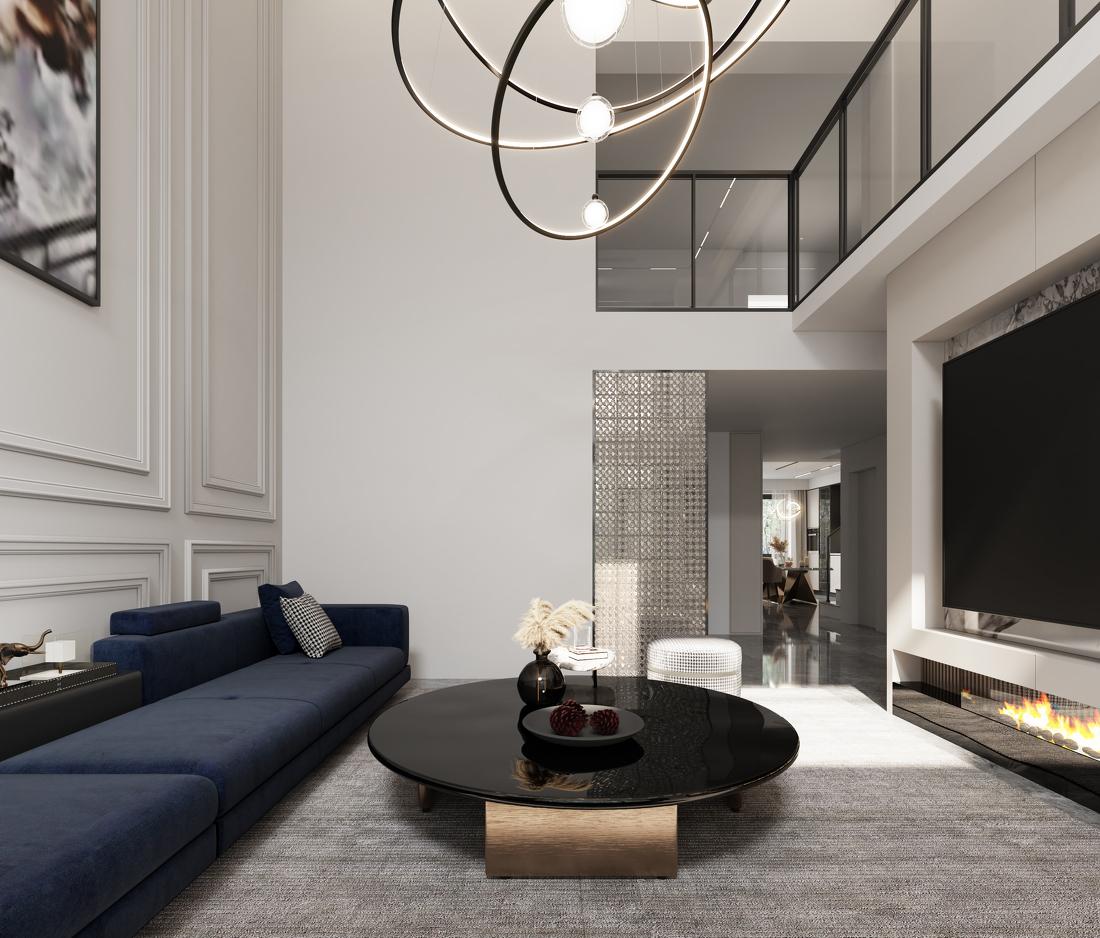 现代轻奢复式住宅设计-2