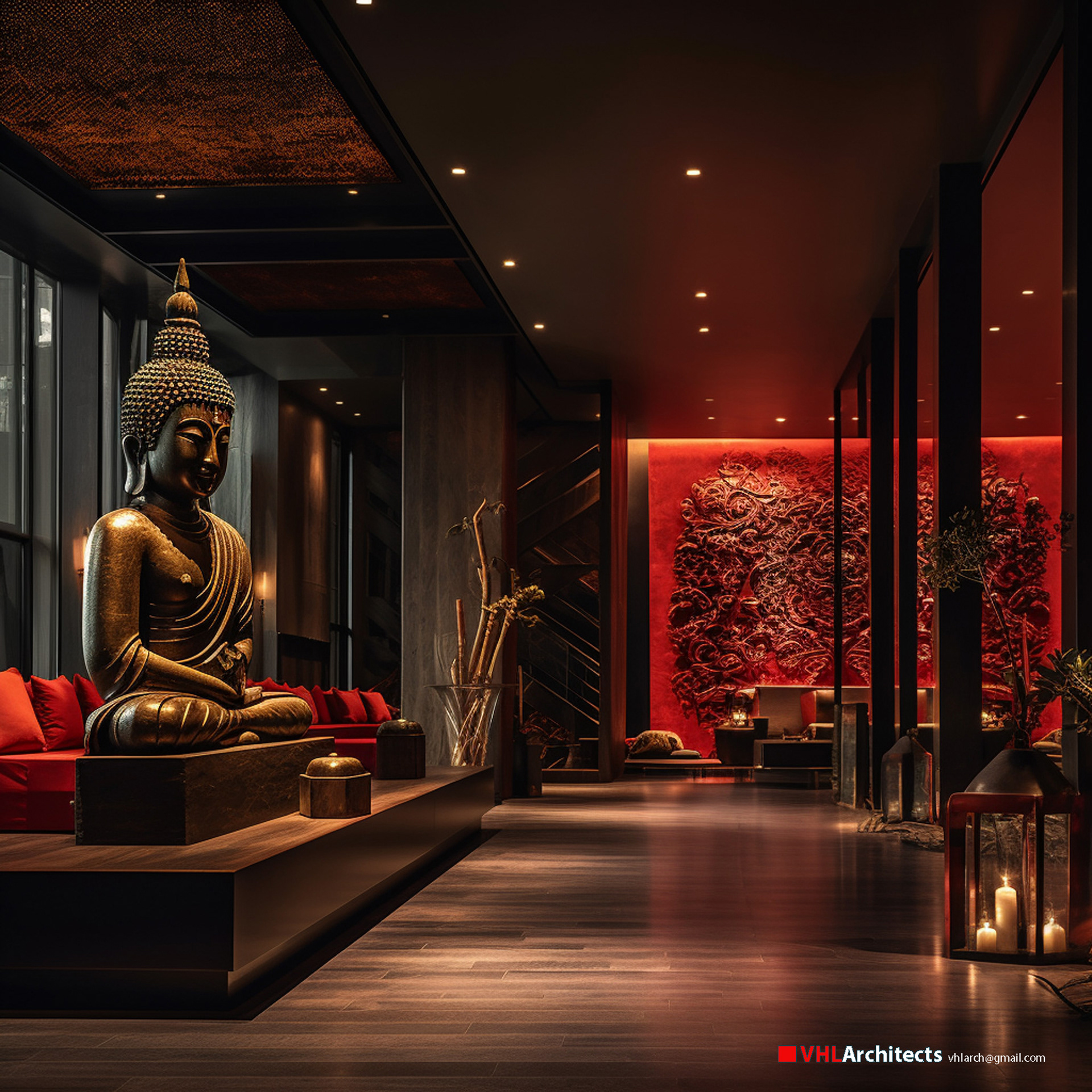 Lobby and Exhibitions with Buddhist Space-3