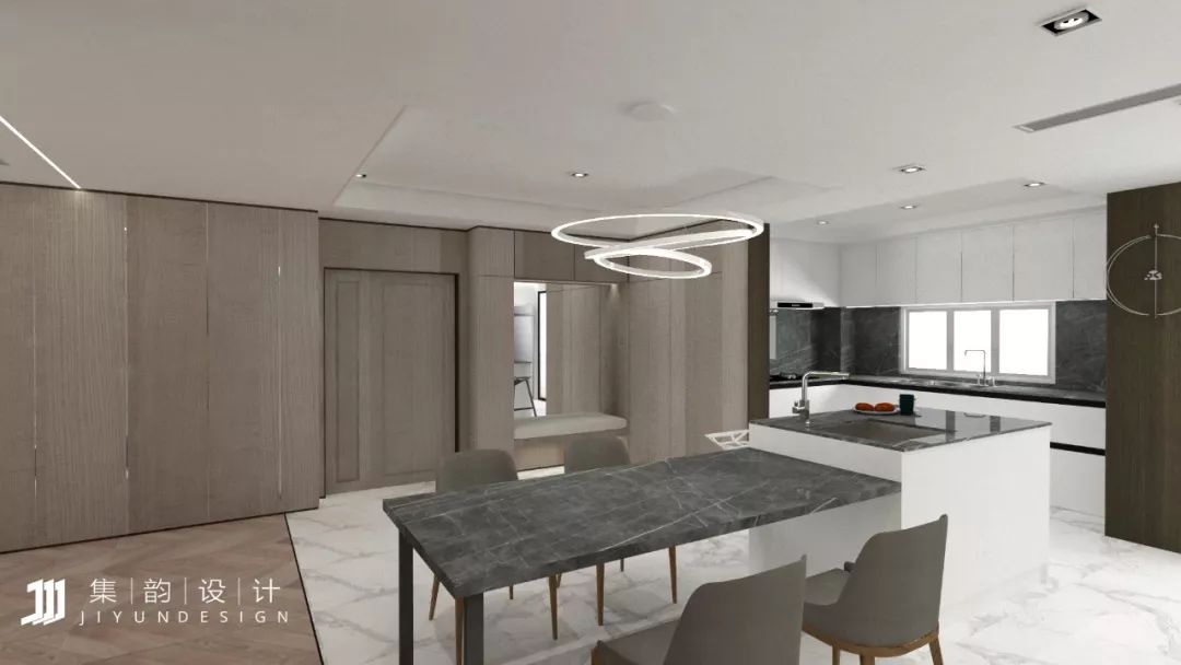 集韵设计|| 西安 160㎡现代简约之家,藏匿收纳空间的秘密-68