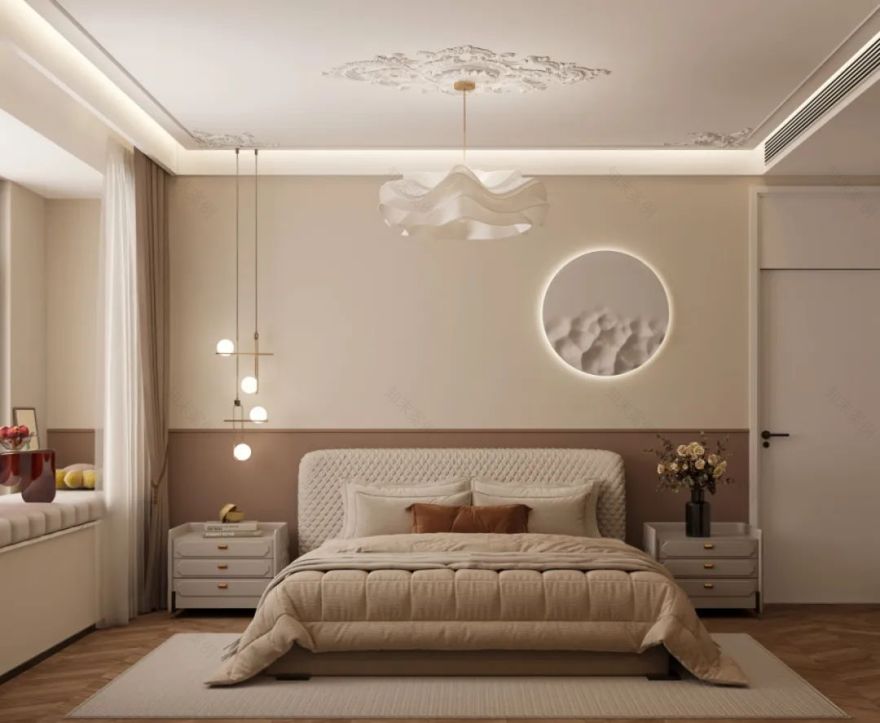 方案 | YJD:天风云墅305㎡,奶油轻法式!-21