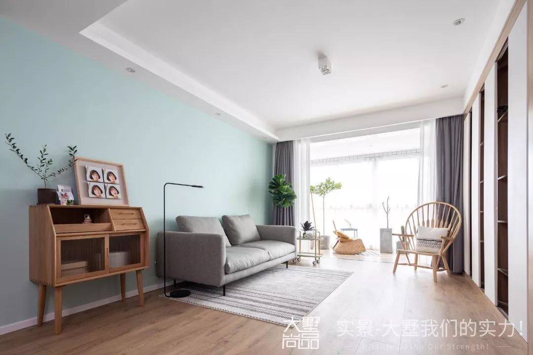 140㎡北欧风家居，薄荷绿打造清新空间-4