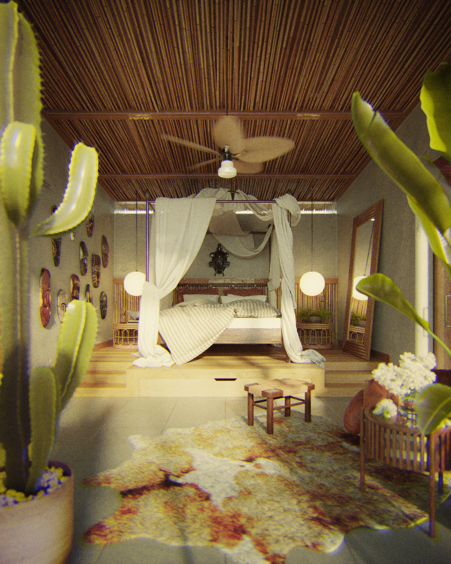 Tropical bedroom( Full CGI)-7