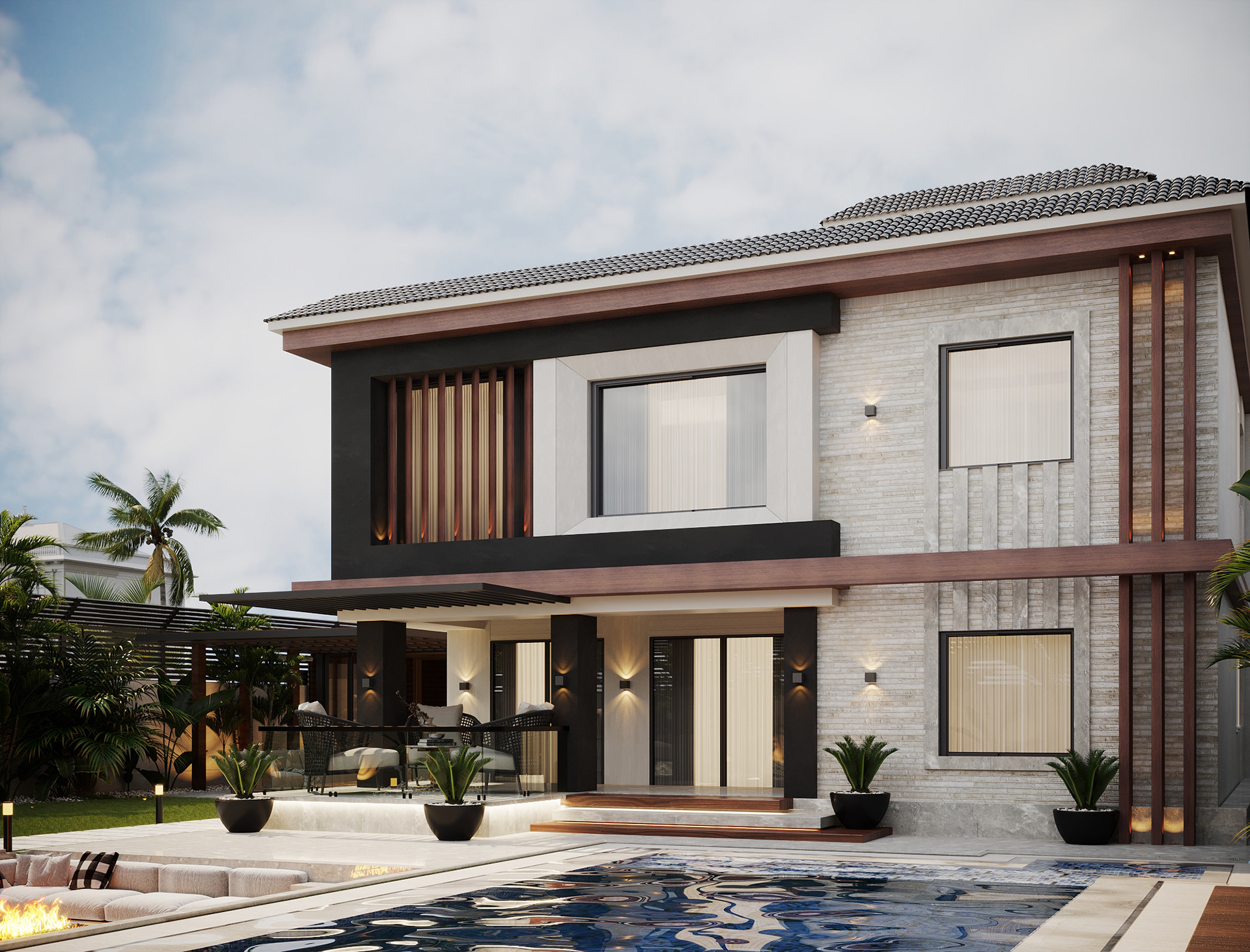 Rehab Villa 室内可视化设计丨Taj DesignSherif Helal-57