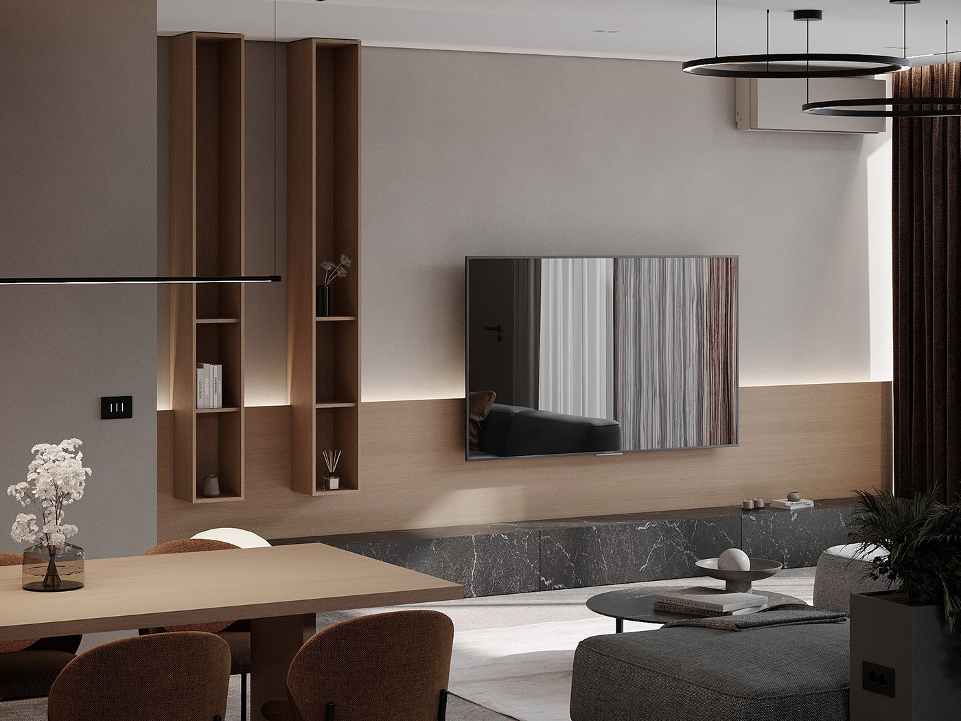 原木遇上黑白  暗黑轻奢也太耐看了-2