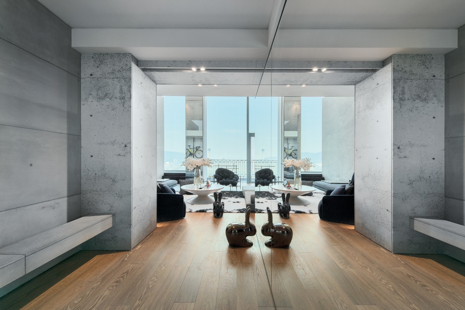 澳门氹仔复式海景房 | 极简工业风与现代艺术的完美融合-12