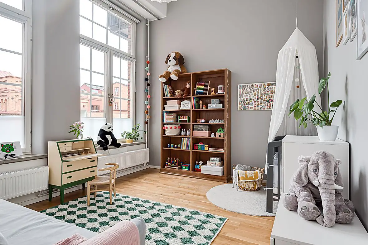 工业风家庭 loft，复古砖墙与现代厨房的完美融合-15