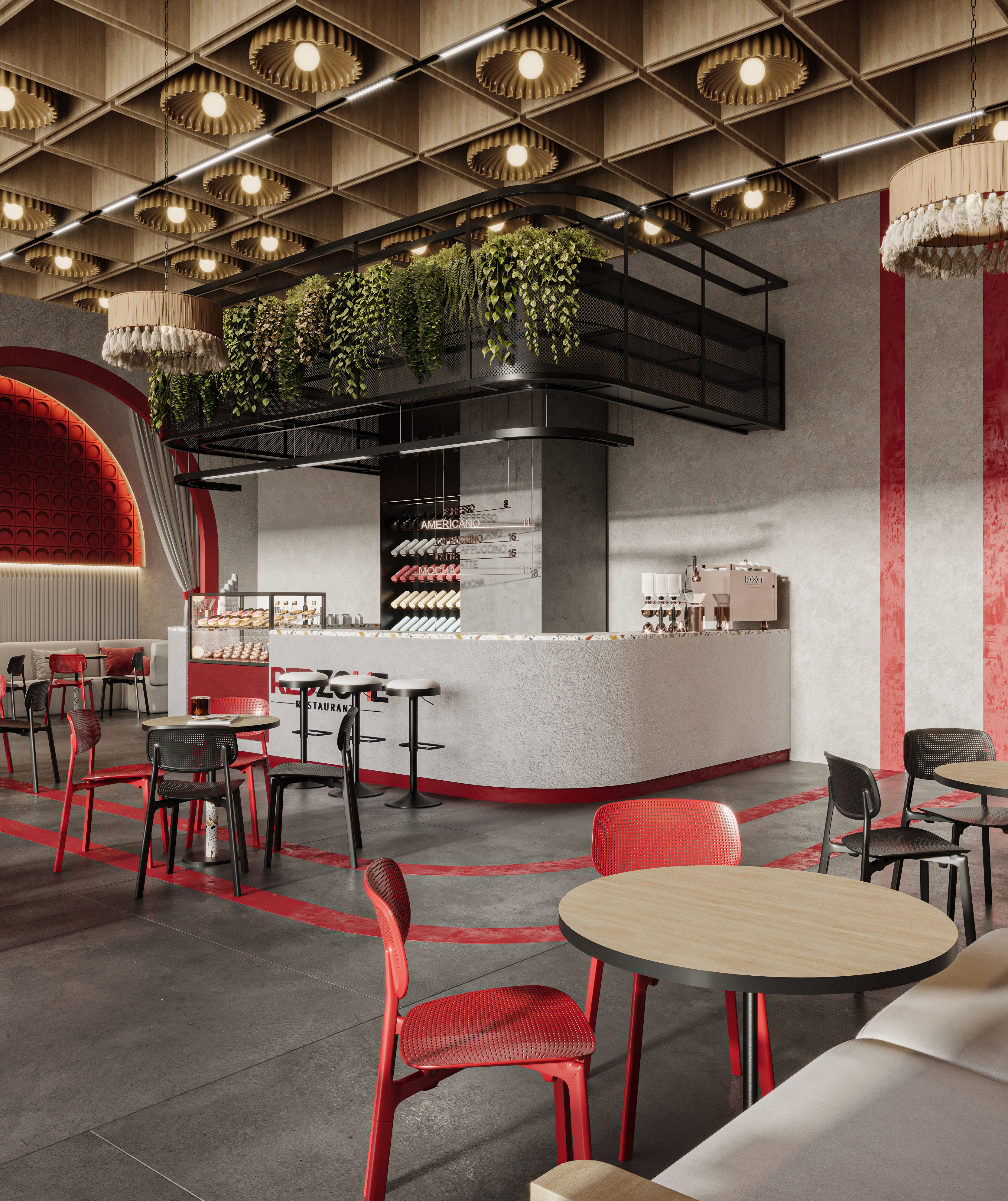 REDzone Cafe Design 咖啡店-9