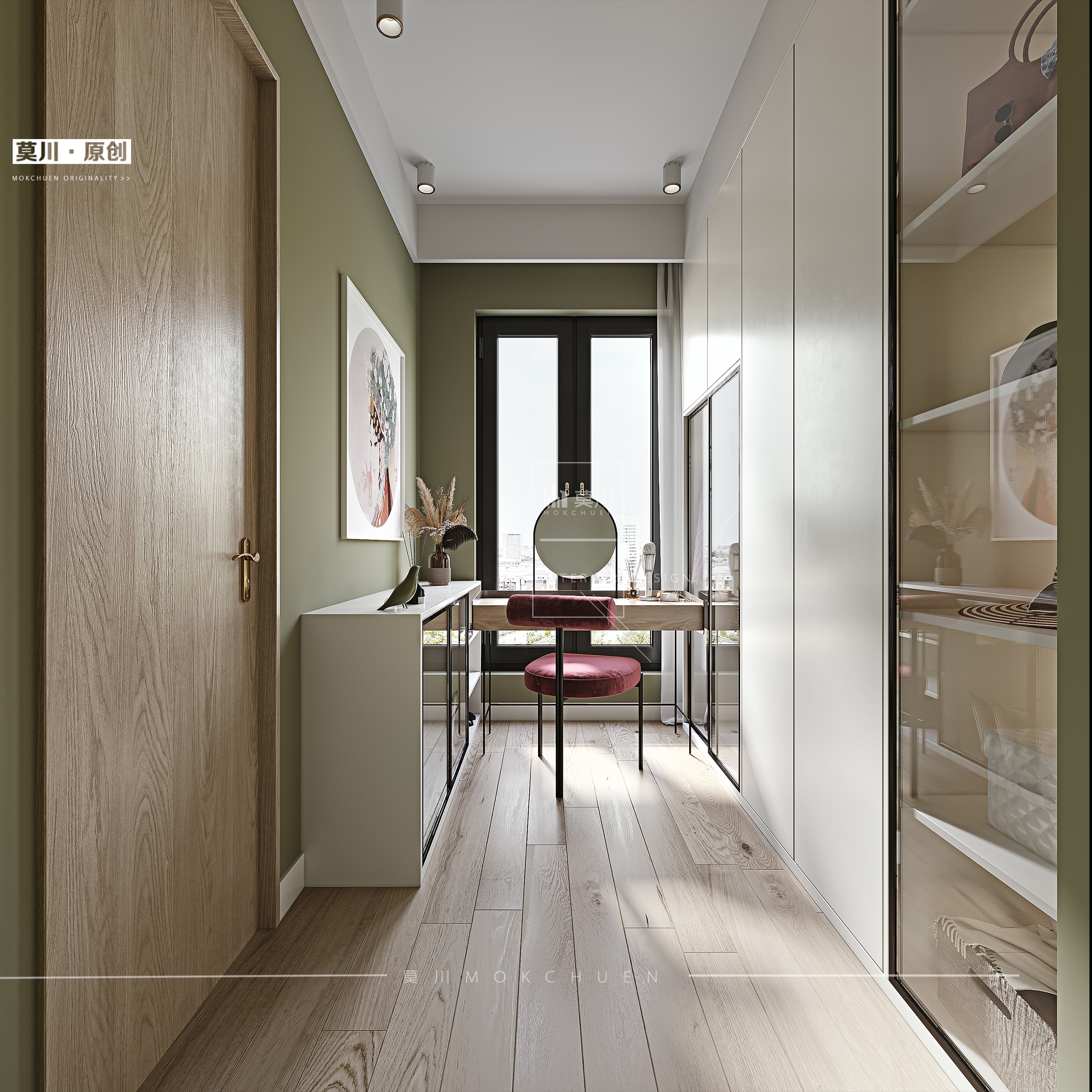 北欧风情清新灰绿空间设计-6