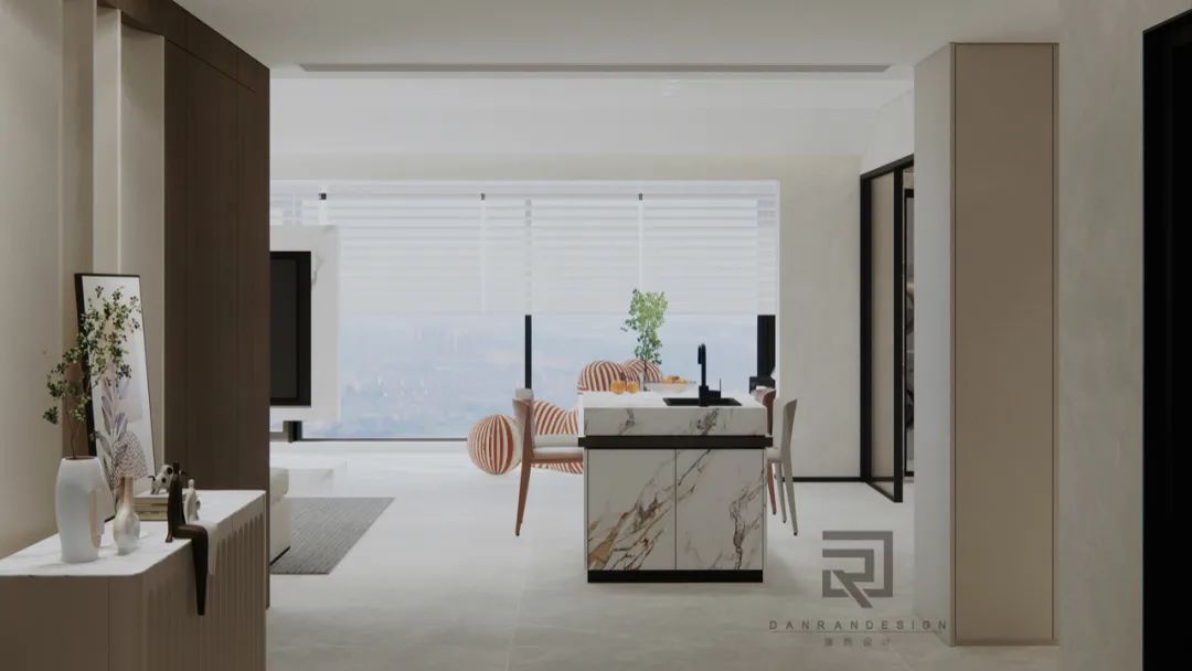 嘉陵江天 · 220㎡天际大平层的阔景设计与生活品味丨中国渝北丨澹然团队,橙色软装-22