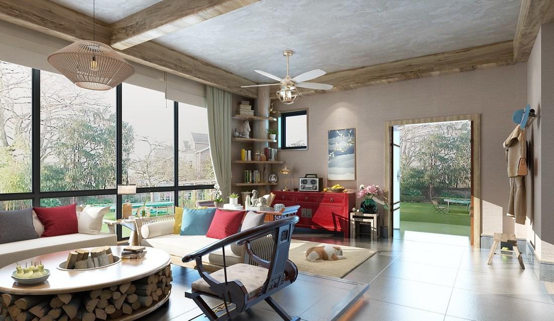 依山而立的雯雯之家 | 原木与化石的纯净邂逅-15