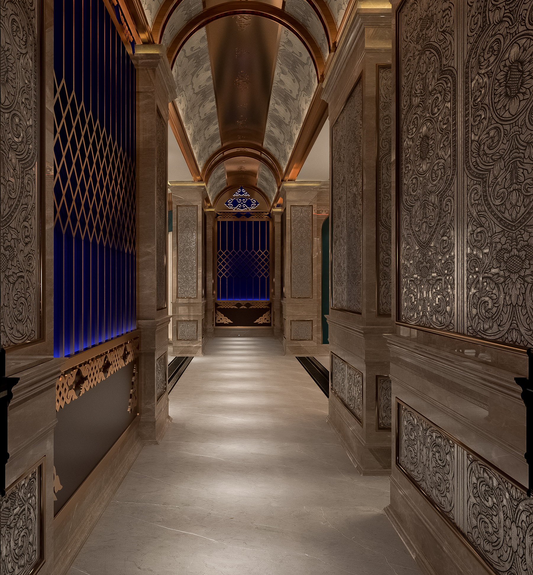 蒙元文化酒店大堂设计-13