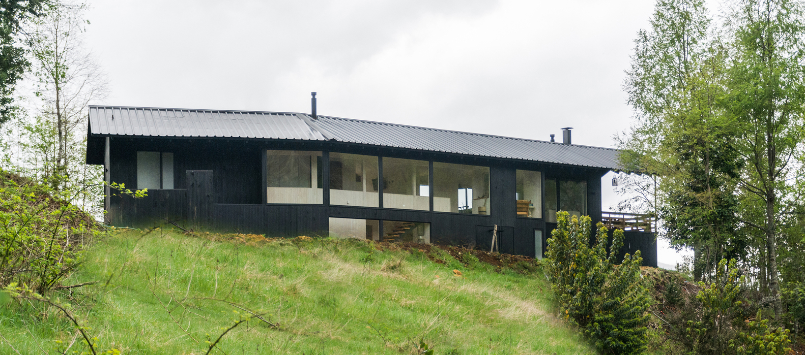 智利 Calafquén 湖畔 V 形木屋-31