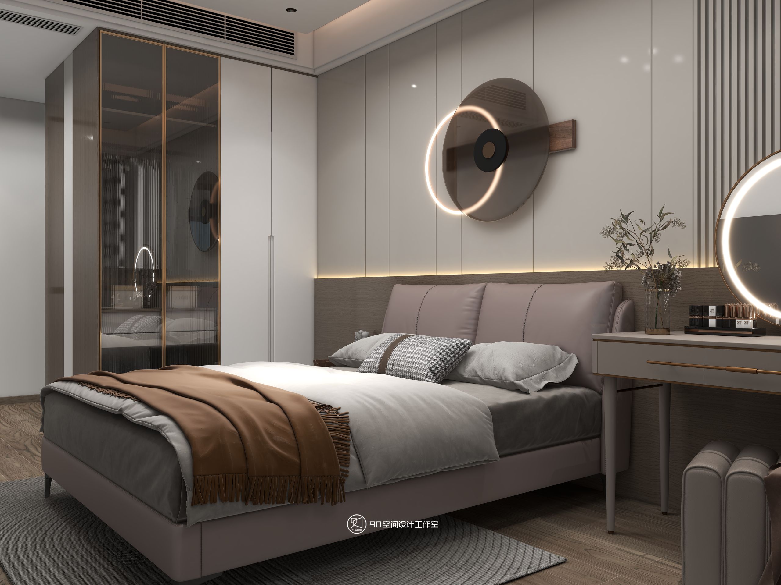 海市蜃楼现代轻奢风格挑高别墅设计丨90 空间设计-42