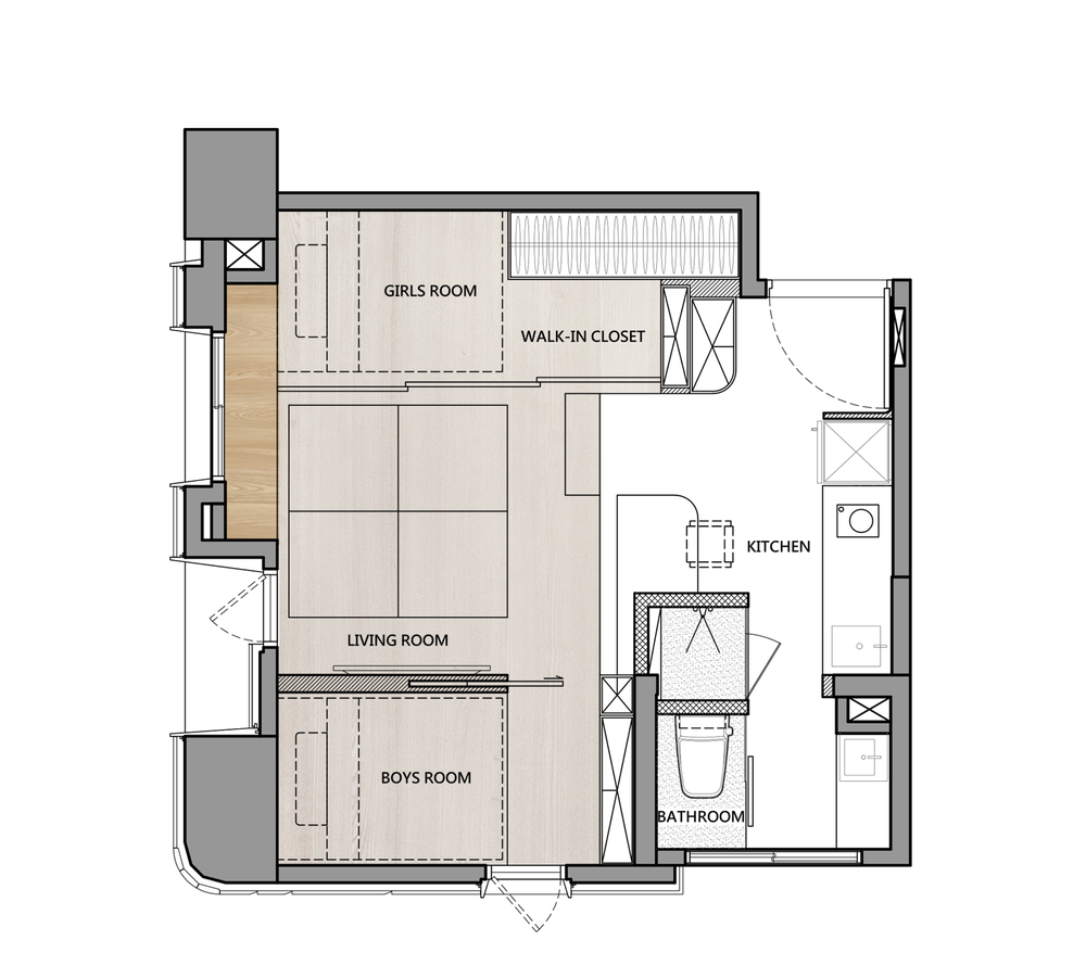 30㎡一居改两居，教科书般改造-20