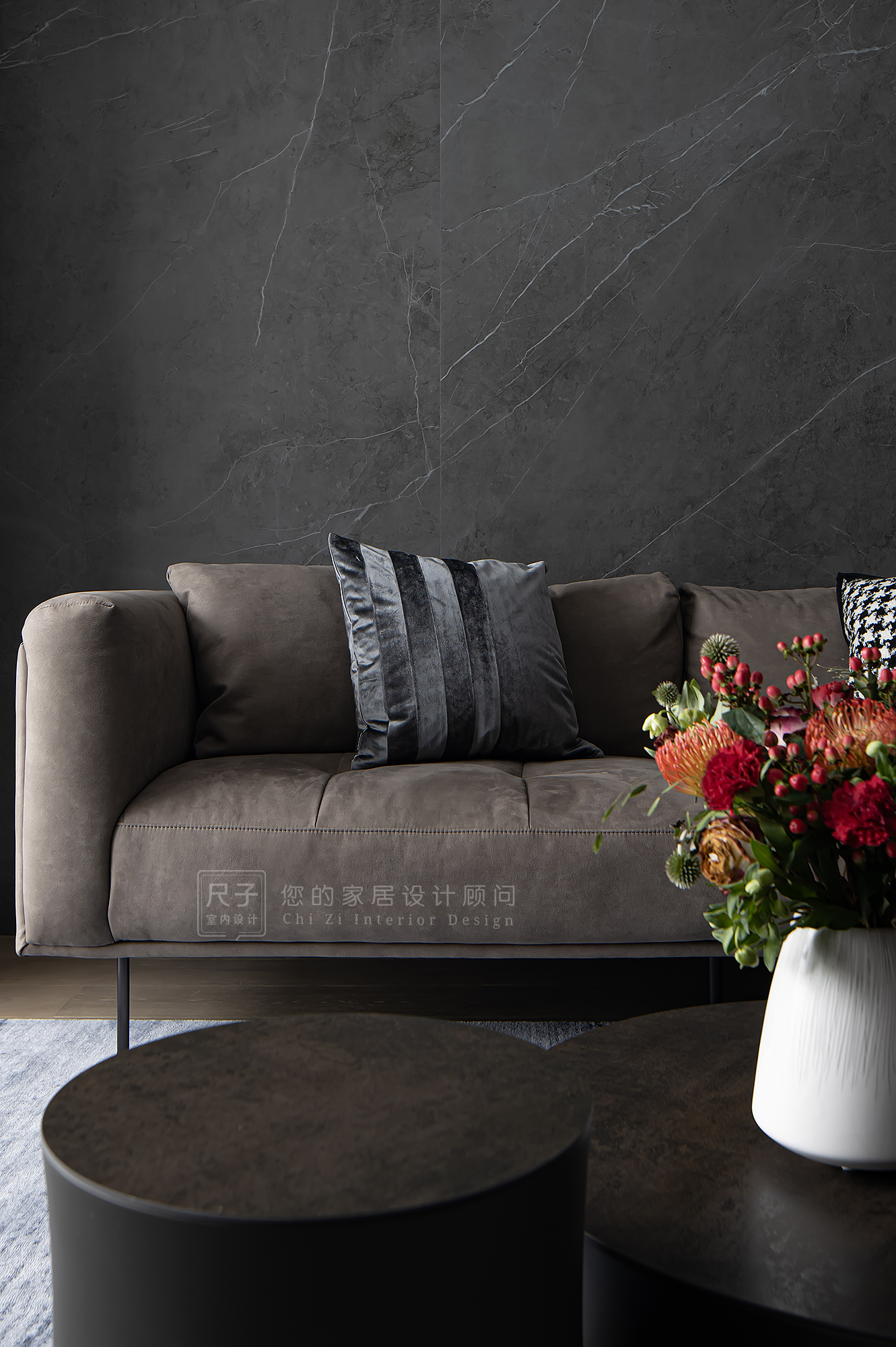 酷灰质感的都市馨居丨中国深圳丨尺子室内设计-47