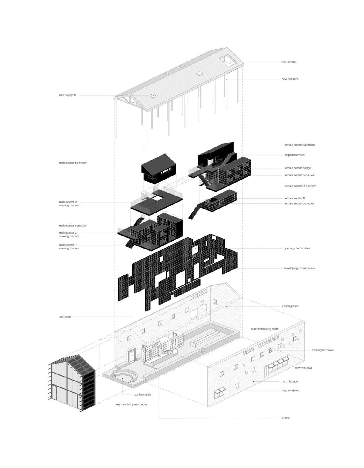 青龙坞言几又乡村胶囊旅社书店丨中国金华丨西涛设计工作室-13