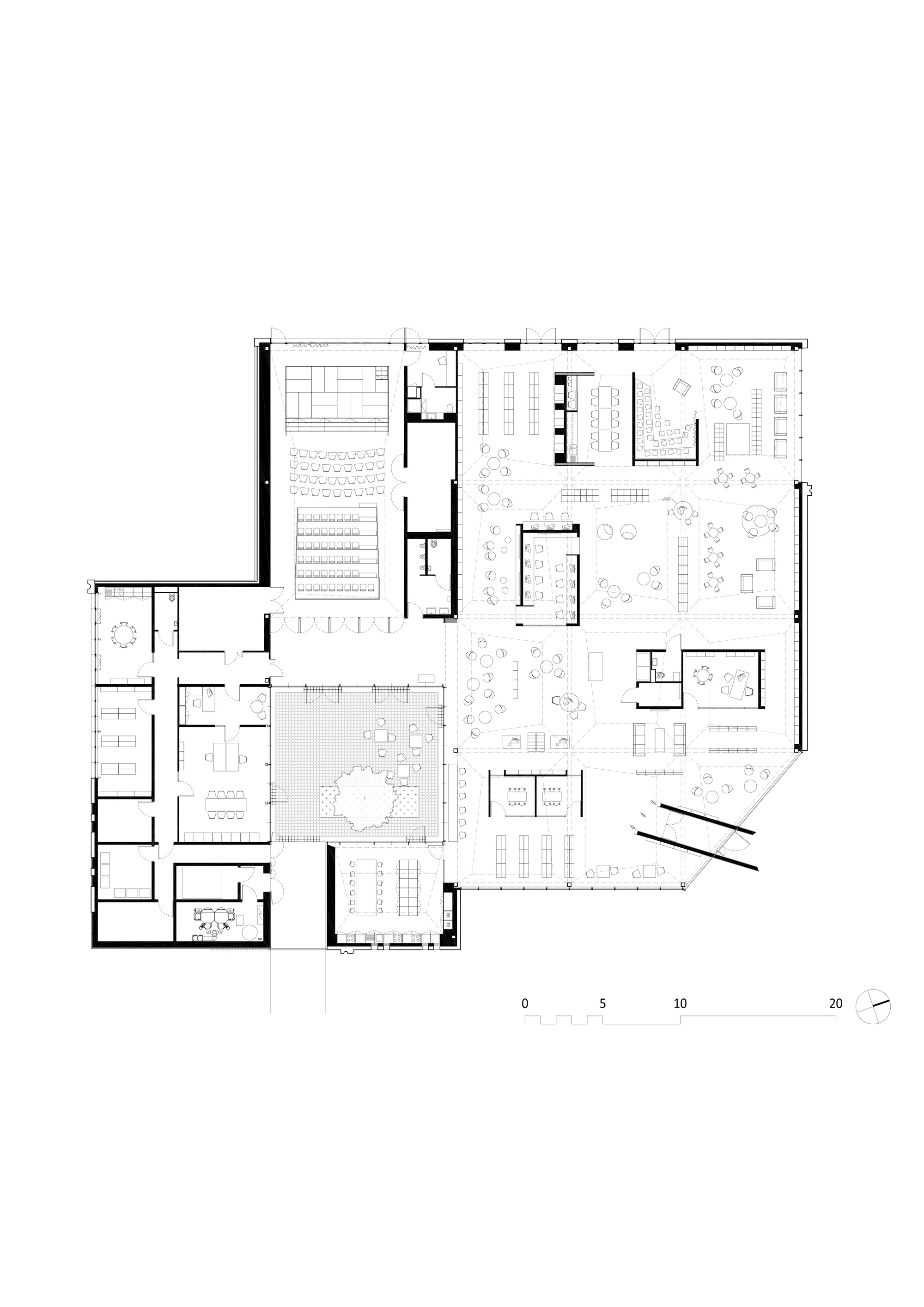 Les Halles Building 媒体图书馆和多功能空间丨法国-23