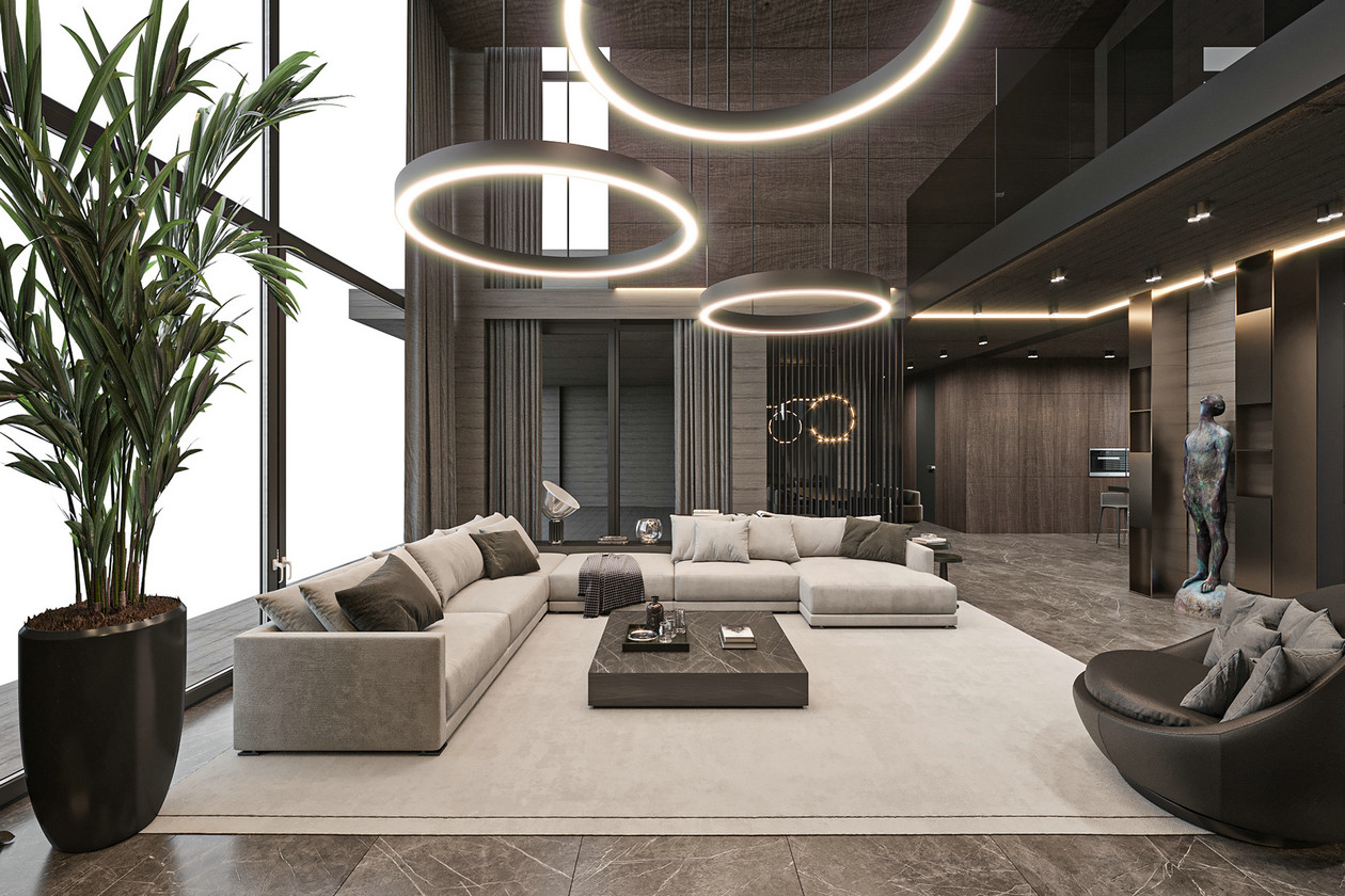 340㎡高级灰别墅设计-1