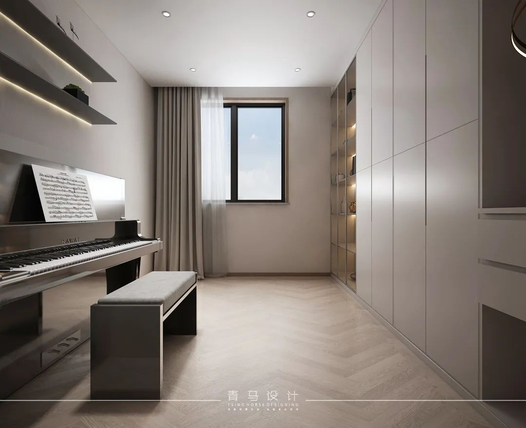 万达天玺现代简约大平层设计丨青马别墅空间设计-58