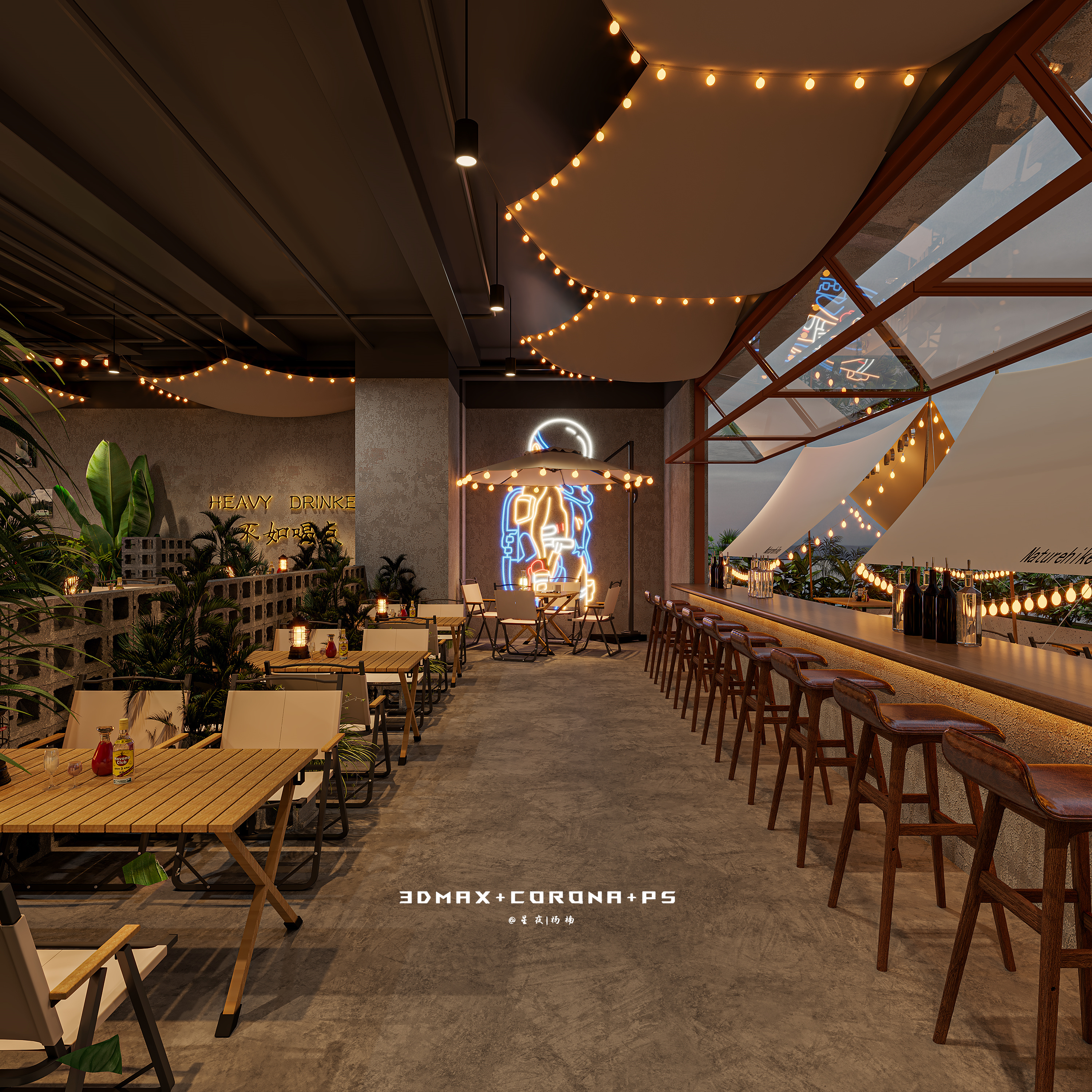 露营风音乐餐吧，在室内开启城市逃离计划-10