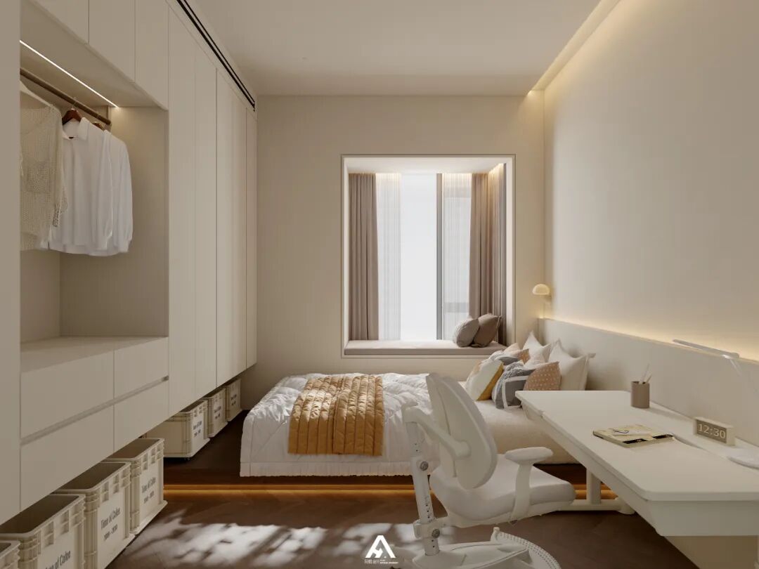 南昌阿鹤设计|210m²滨江大平层，游走在空间里！-80