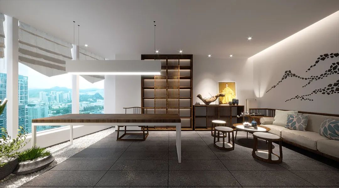 贵州茶文化办公室——马可波罗瓷砖打造的茶香空间-17