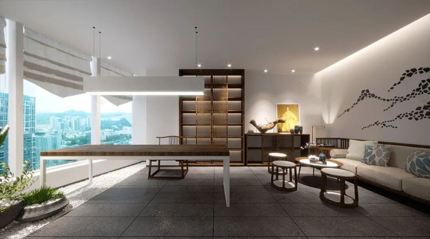 贵州茶文化办公室——马可波罗瓷砖打造的茶香空间-17