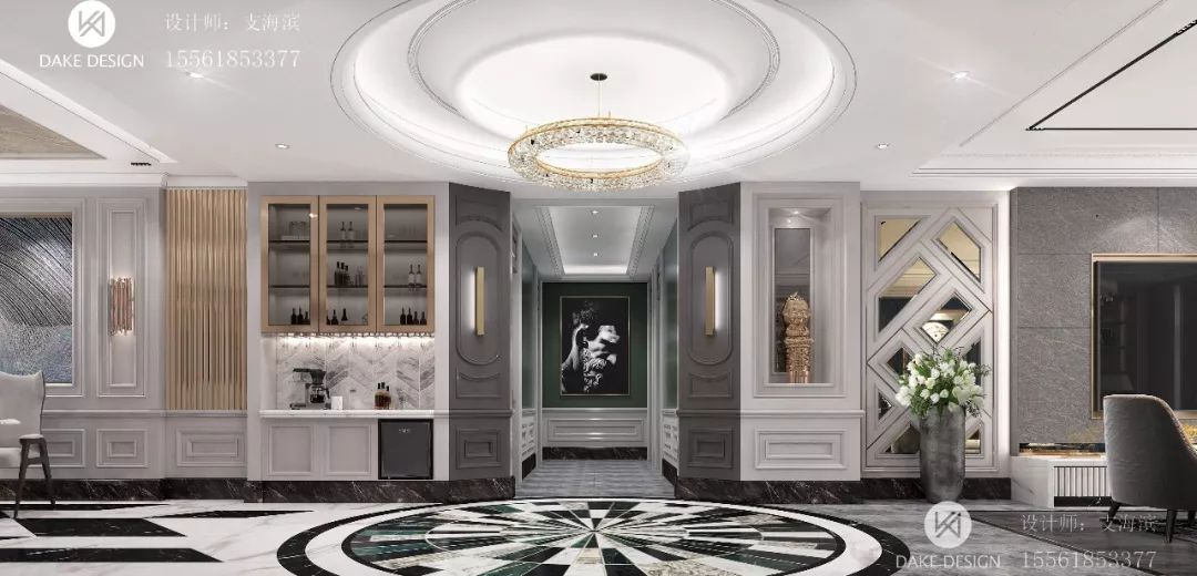 辰能楼王案例 | 支海滨打造 267㎡美式新古典质感生活-24