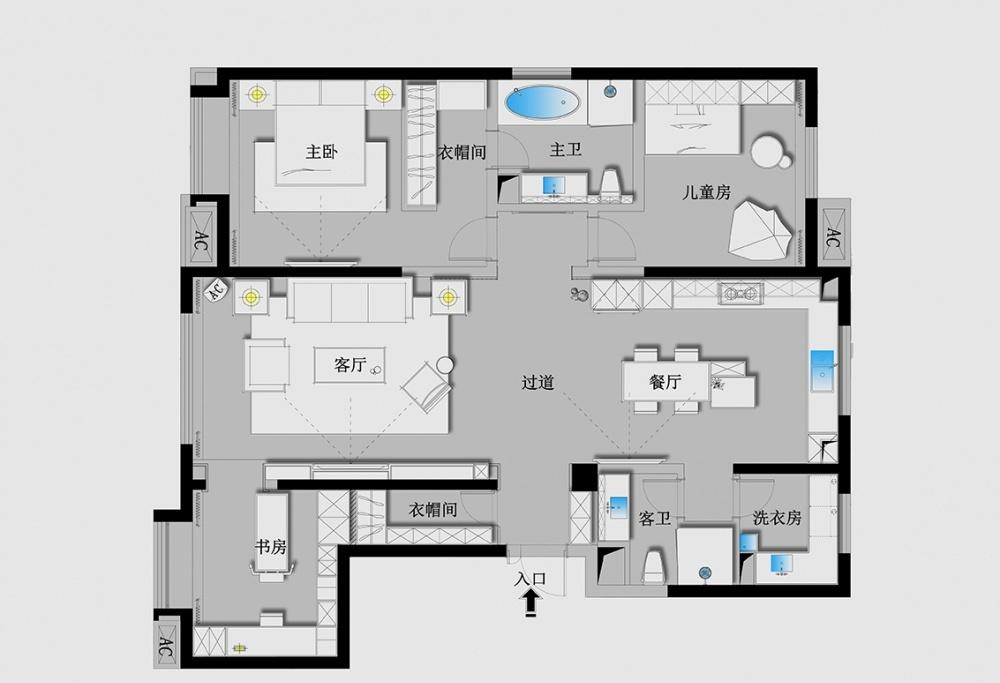 万科精装华丽蜕变,打造多功能一体化空间-3