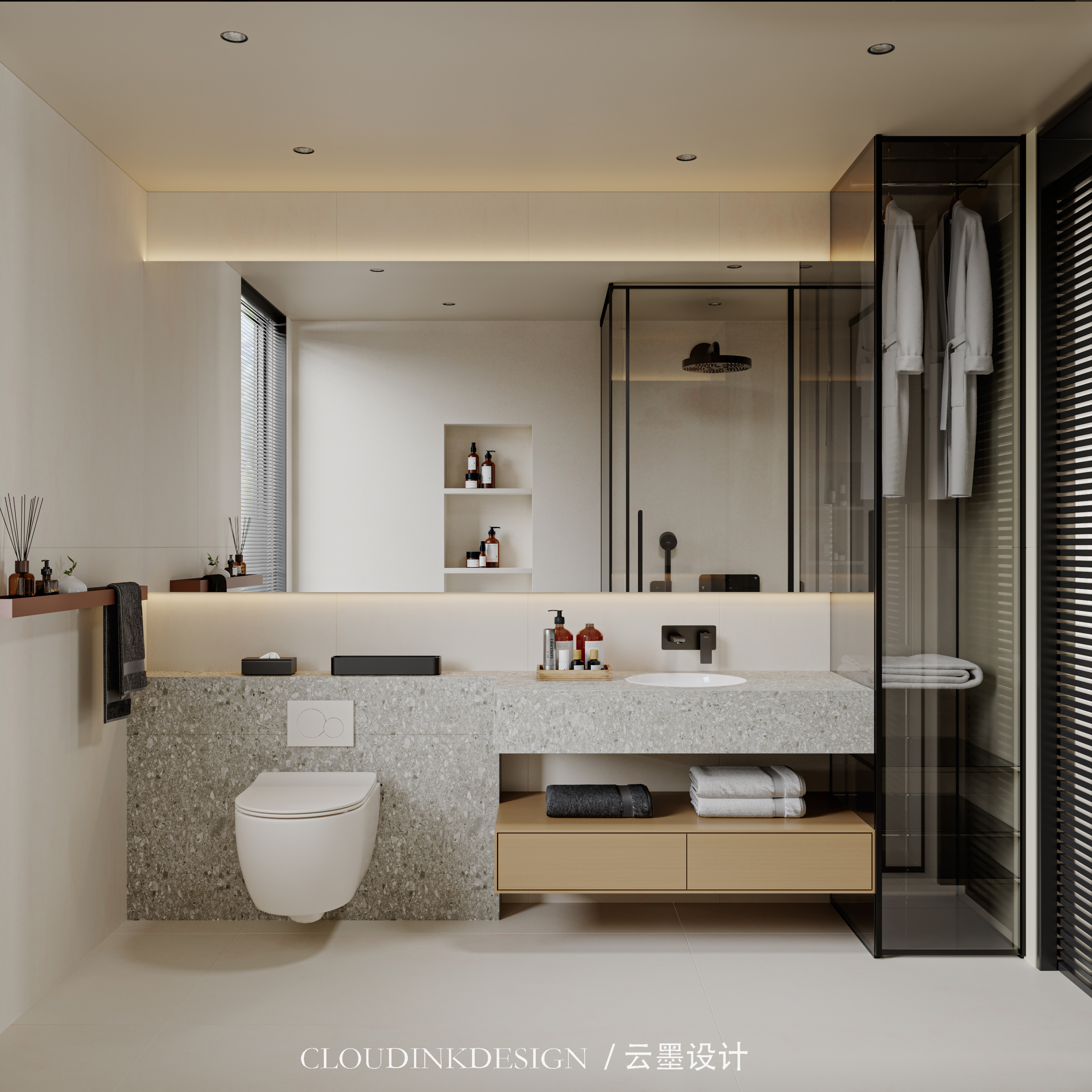 现代 奶油 两河院子 -13