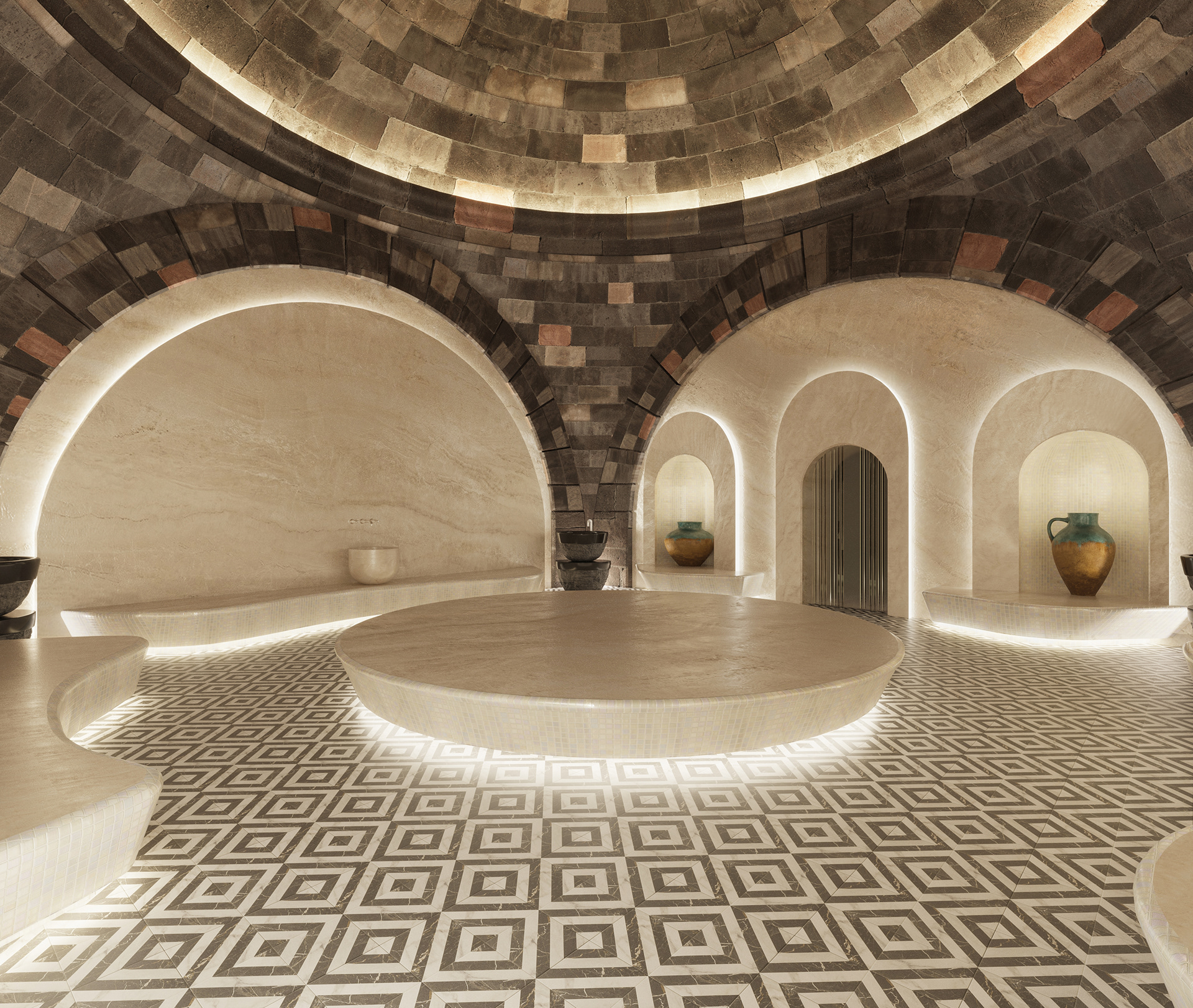 融合现代元素的土耳其浴室丨DS Archstudio-4