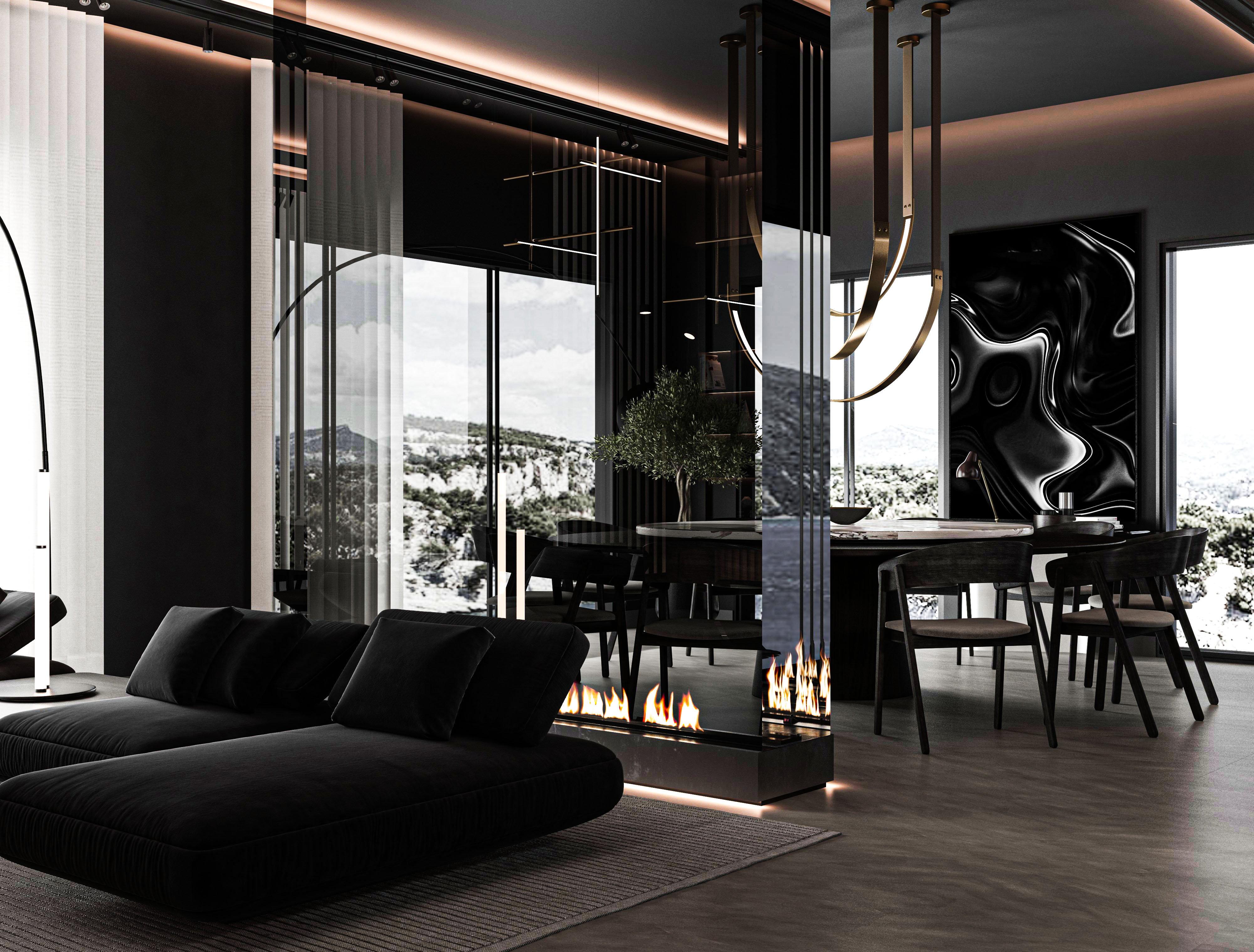 黑色概念别墅丨土耳其安塔利亚丨Görkem Bozkurt-2