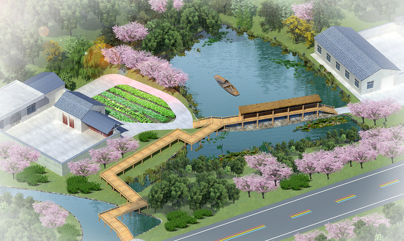 乡村规划设计案例鸟瞰图-5