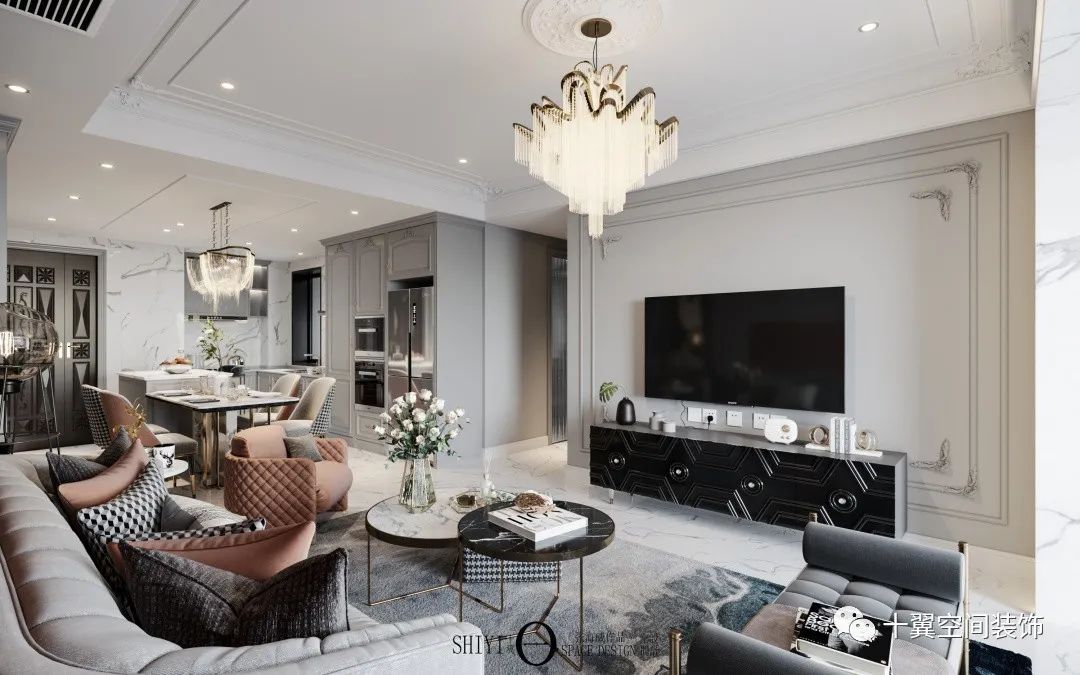 十翼空间浪漫轻奢法式设计丨中国大连丨十翼空间装饰-15