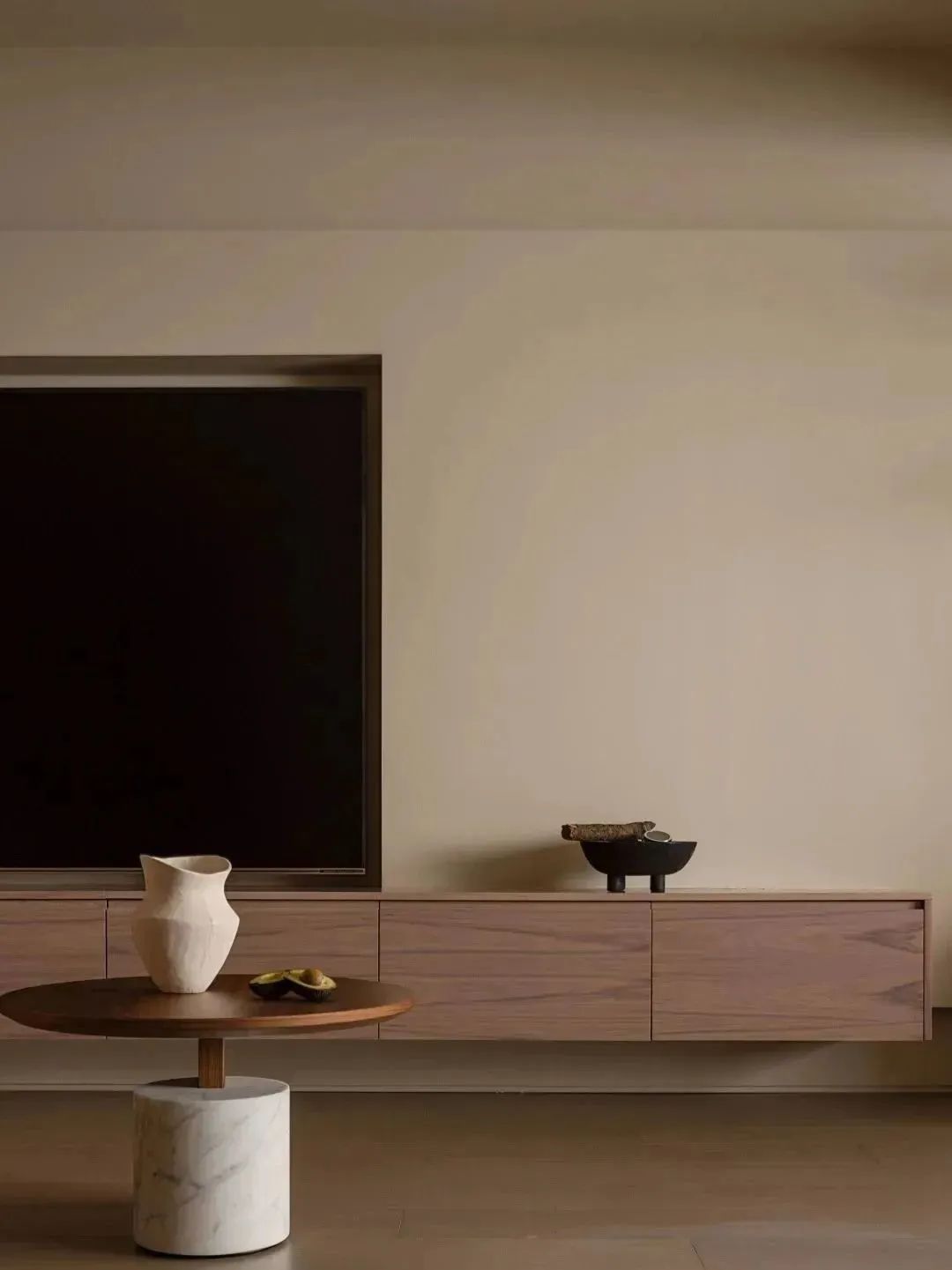 栢悦公馆侘寂风格设计丨黑白灰空间设计-16