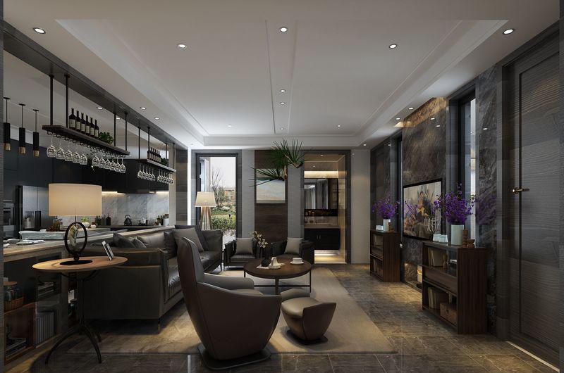 贵阳现代轻奢黑白灰别墅-37