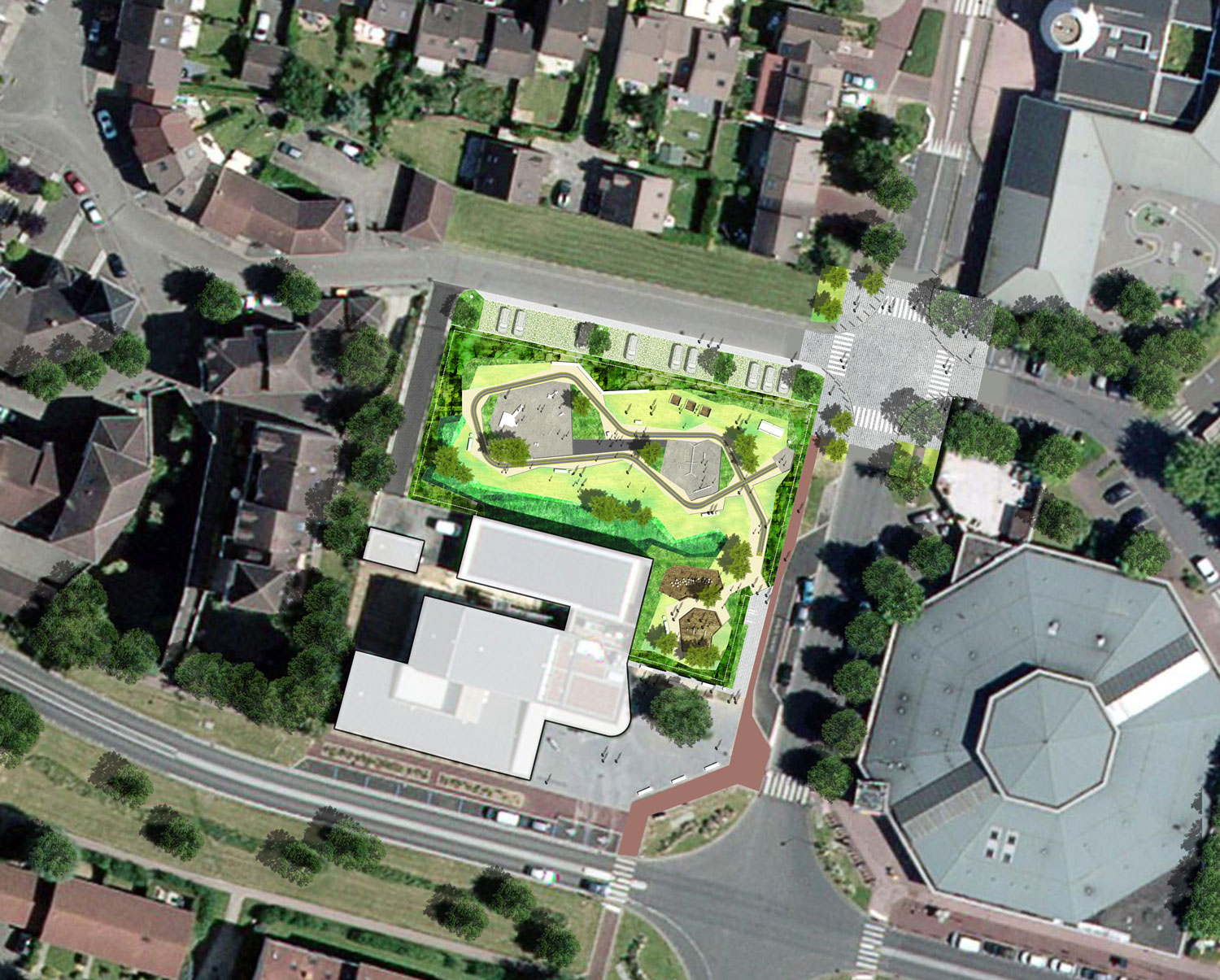 法国 Courdimanche 公园游乐场 | 绿意盎然的城市空间-22