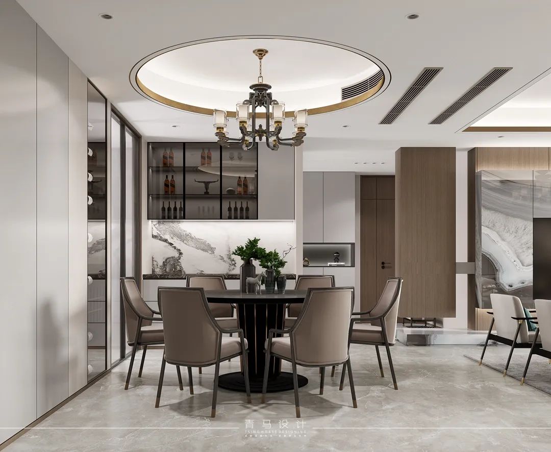 玉泉苑新中式别墅设计丨中国咸阳丨青马别墅空间设计-50