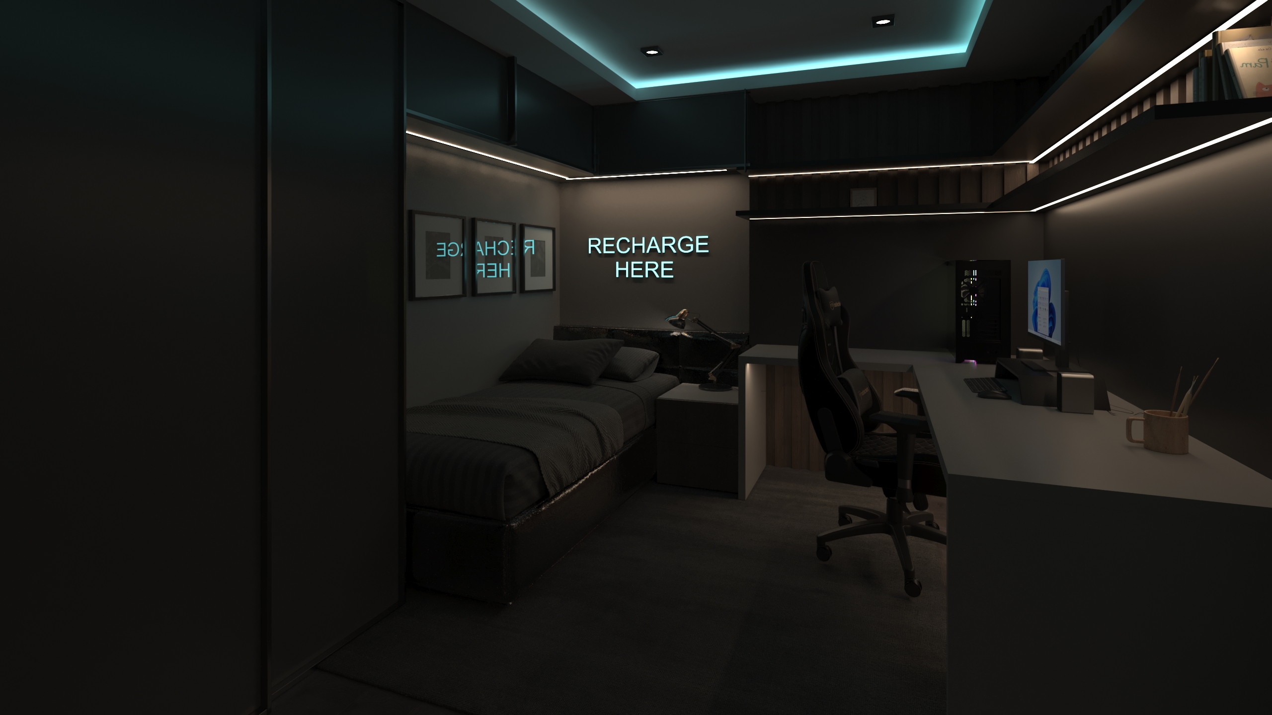 Genç Yatak Odası Tasarımı/ Teen Bedroom Design-4