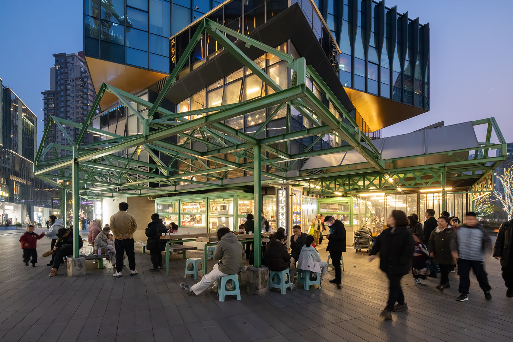 街边的绿色伞棚 · 五里关麓坊店 · 凡筑ArchFAN丨中国成都丨凡筑ArchFAN（成都凡筑建筑设计事务所有限公司）-69