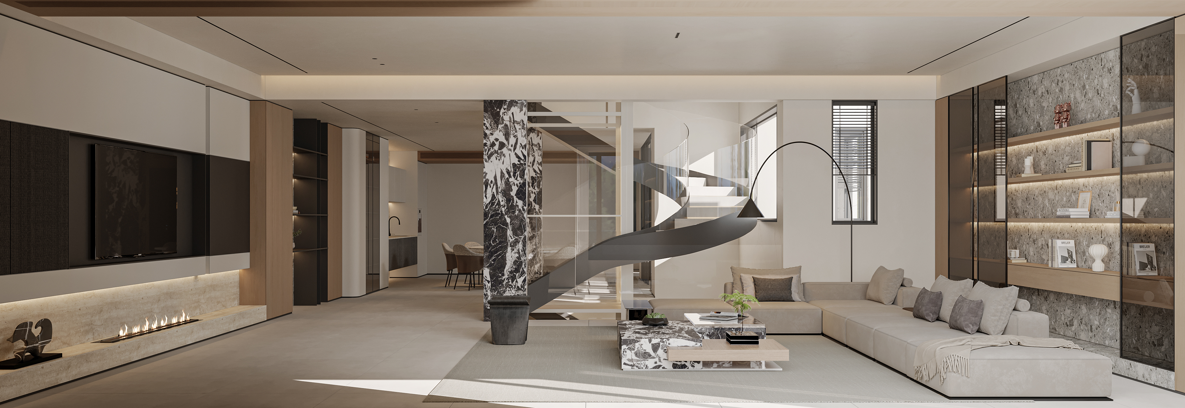 挑空别墅丨晫易视觉-40