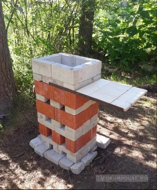 砖砌烧烤炉建造-107