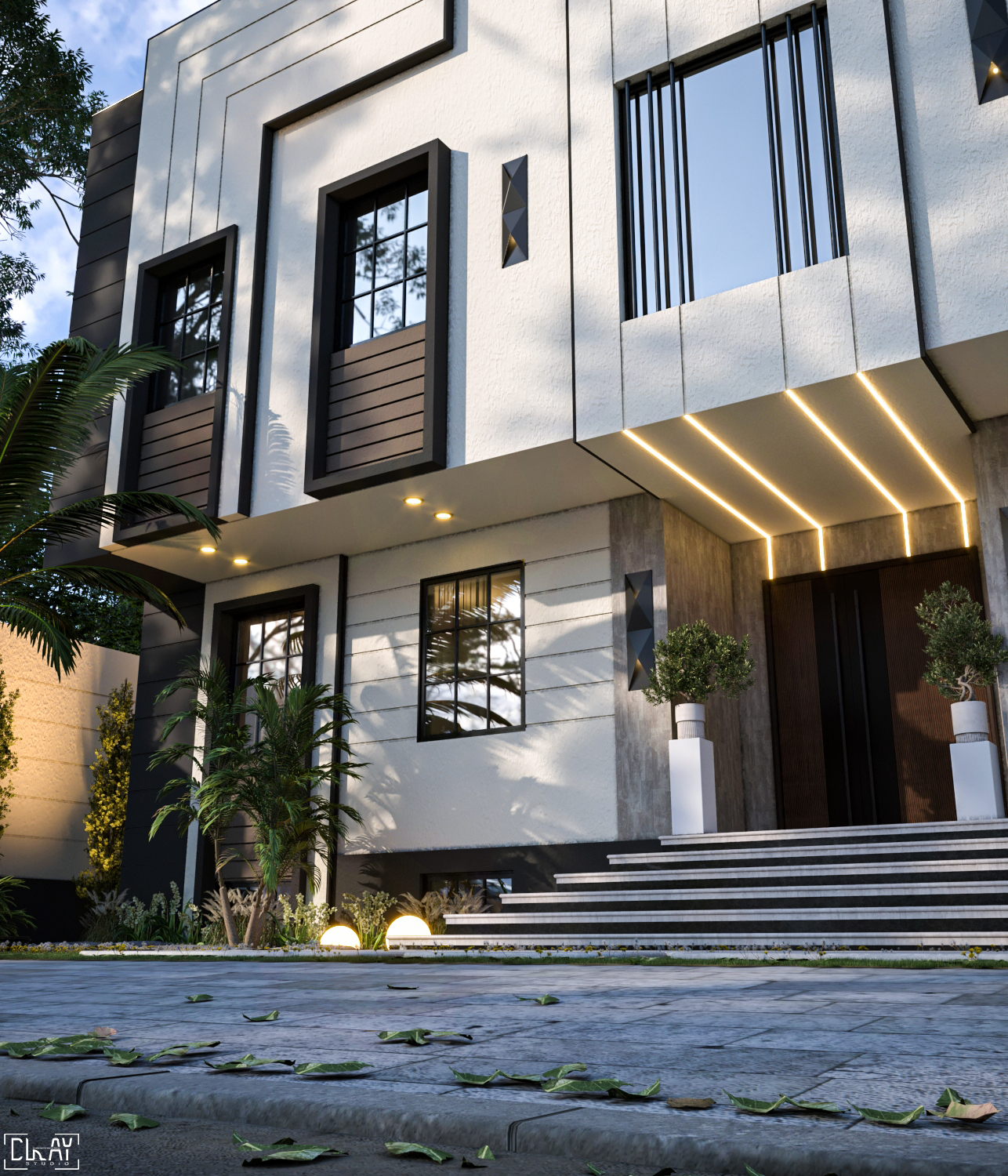 别墅正面丨沙特阿拉伯丨@clay studio-11