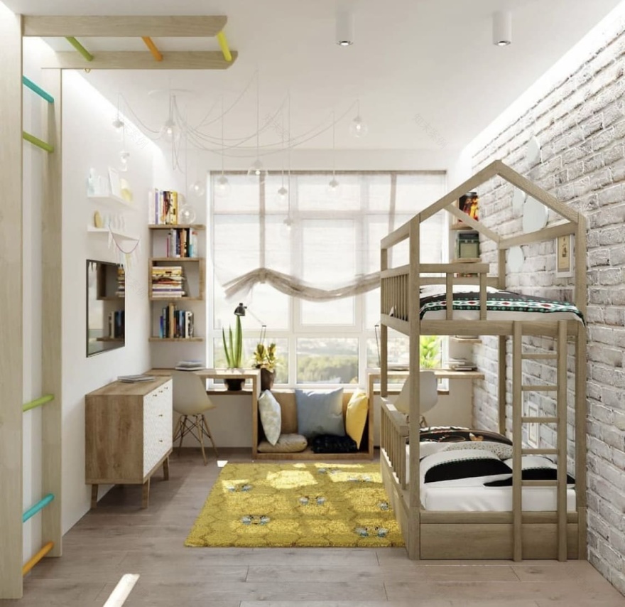 双人男孩卧室室内设计-128