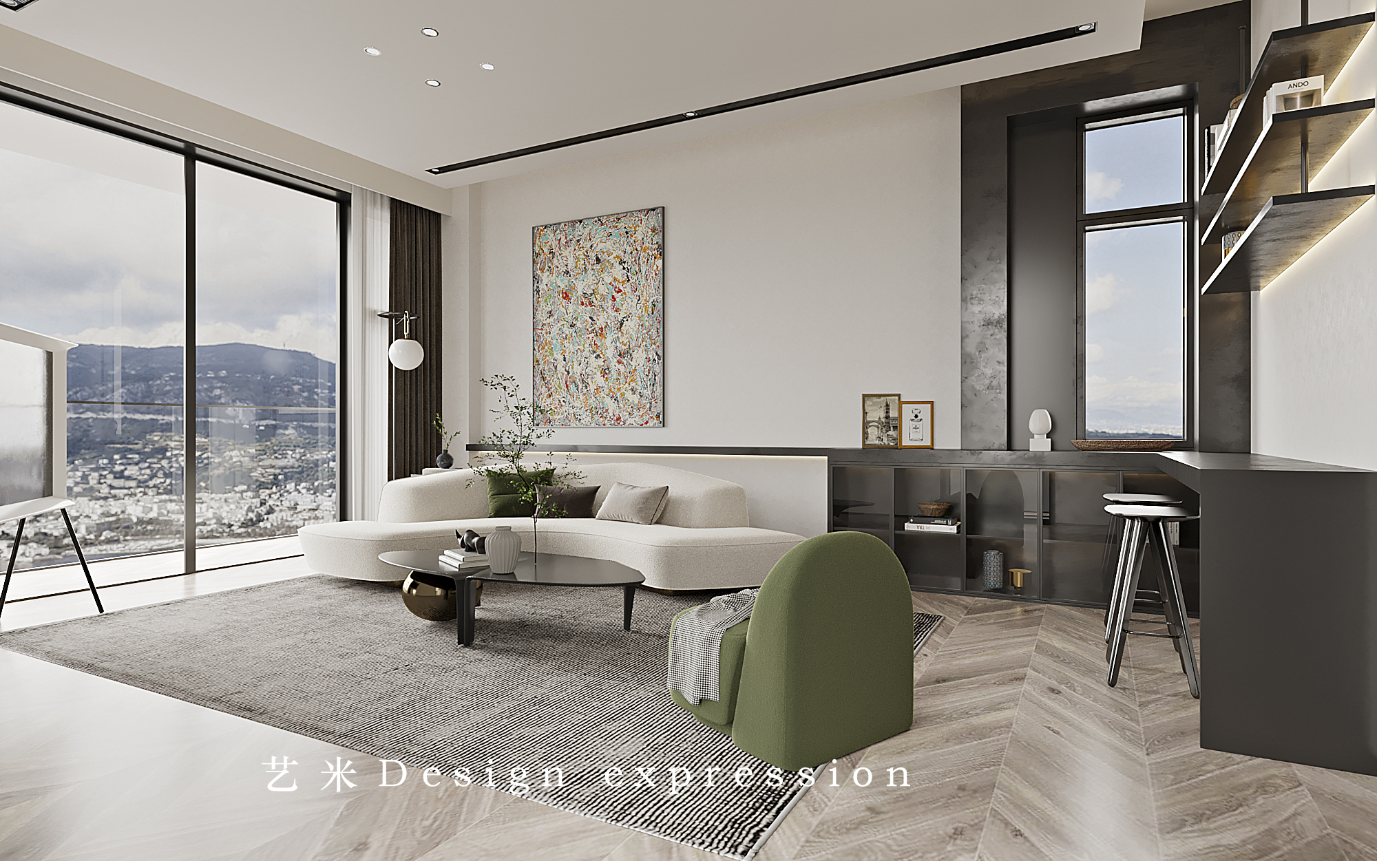 现代简约别墅-艺米效果图-15