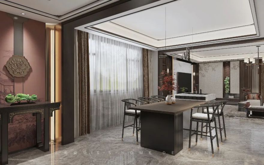 华西城上舍设计新中式别墅-15