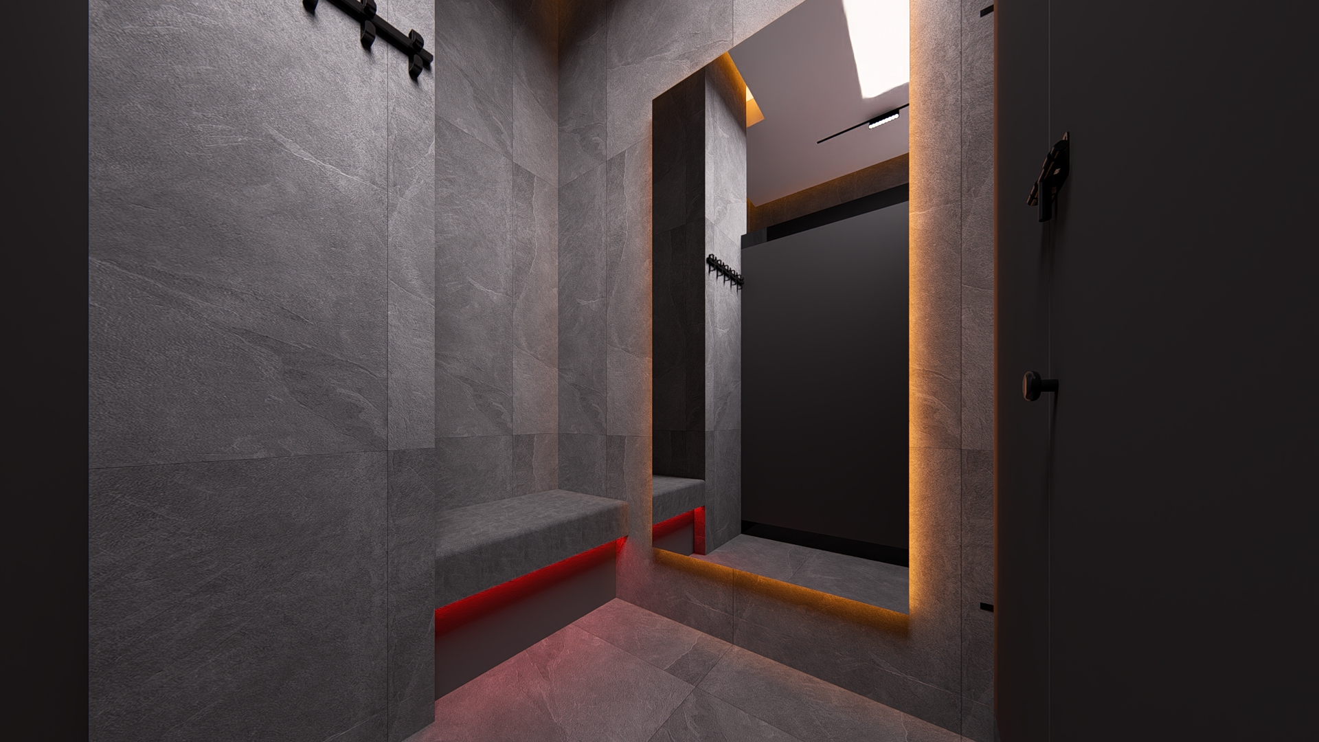 健身房更衣室及湿区室内设计-11