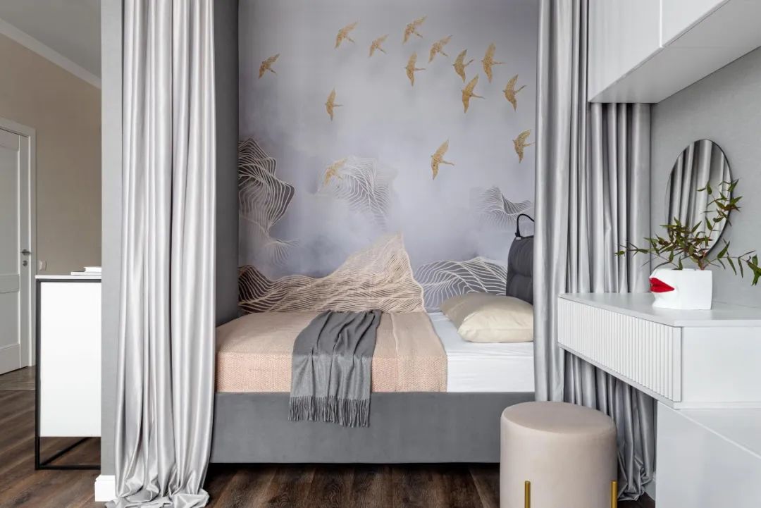 40㎡灰色小公寓设计丨Alana Kalabekova-8